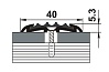 Профиль стыкоперекрывающий ПС-08  2:7 м вставка серая